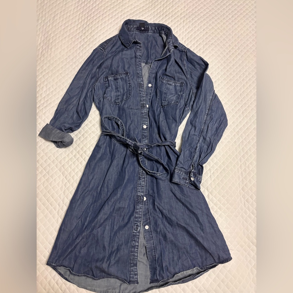 1969 denim western shirtdress